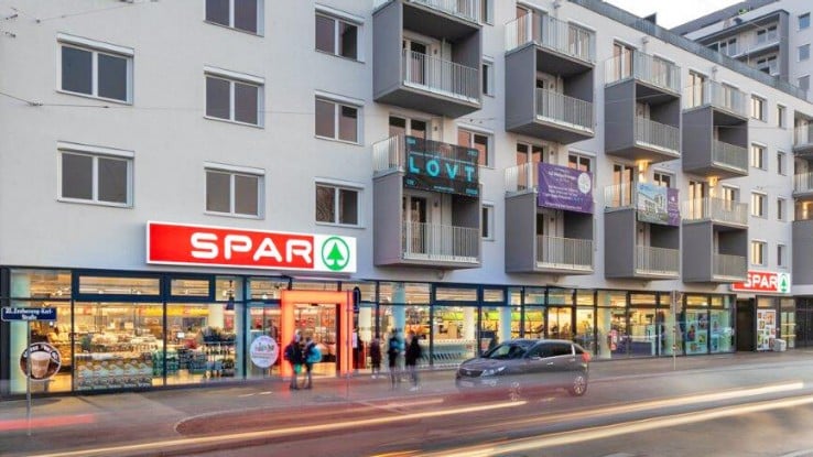 Hier sehen Sie den SPAR Markt in der Erzherzog Karl Straße