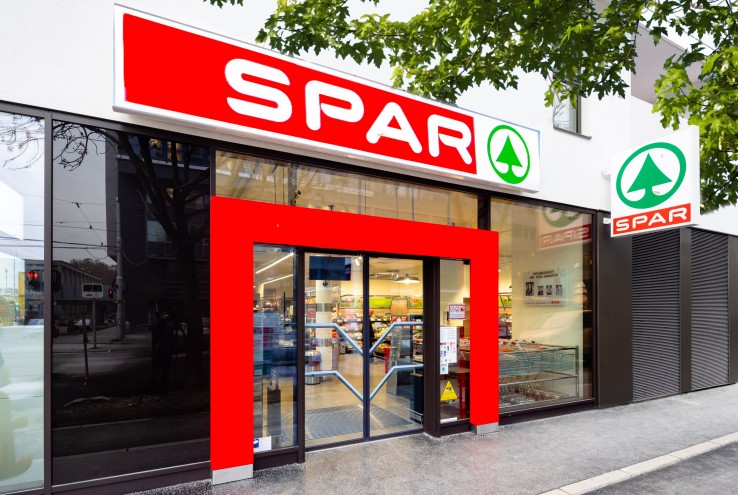 Außenaufnahme der Spar Filiale in der Dresdnerstraße 84 in Wien