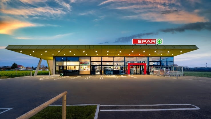 Außenaufnahme der Spar Filiale Fenzel in Ebergassing in Niederösterreich