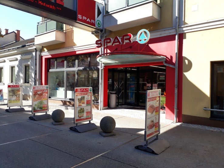 Außenaufnahme der Spar Filiale Taschner in Leobersdorf in Niederösterreich