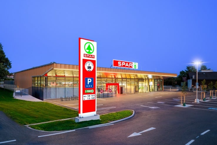 Außenaufnahme der Spar Filiale in Heidenreichstein in Niederösterreich