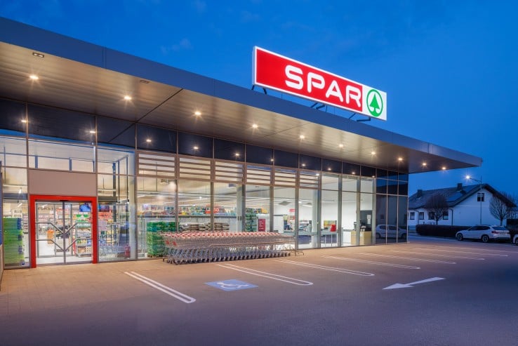 Außenaufnahme der Spar Filiale in Heiligeneich