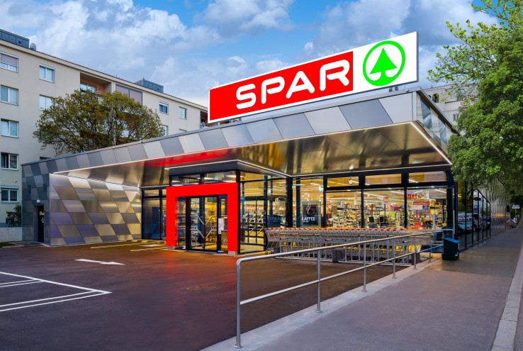 Außenaufnahme der Spar Filiale in der Jedleseerstraße in Wien