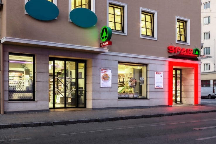 Außenaufnahme der Spar Filiale Krems