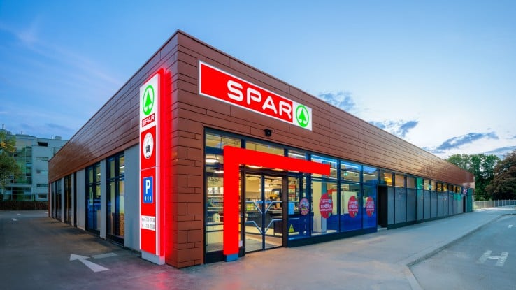 Außenaufnahme der Spar Filiale in der Linzer Straße in Wien