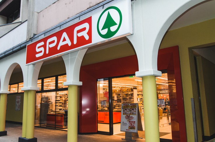 Außenaufnahme der Spar Filiale Maier in Amstetten in Niederösterreich