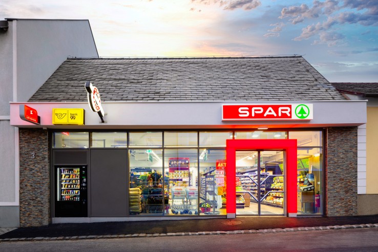 Außenaufnahme der Spar Filiale Markowitsch in Jois in Burgenland