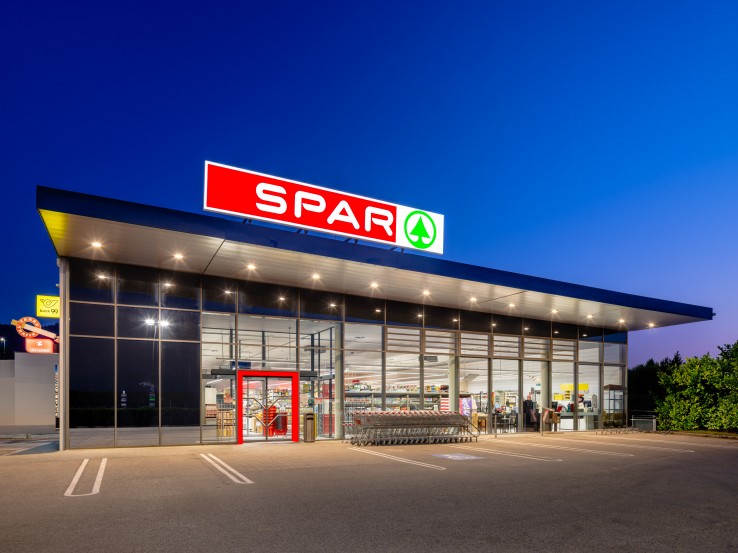 Außenaufnahme der Spar Filiale in Oberwölbling in Niederösterreich