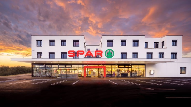 Außenaufnahme der Spar Filiale Pfingstner in Maria Ellend in Niederösterreich