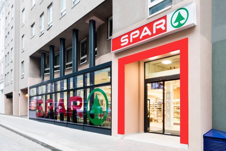 Außenaufnahme der Spar Filiale Savic in der Kaiserstraße in Wien