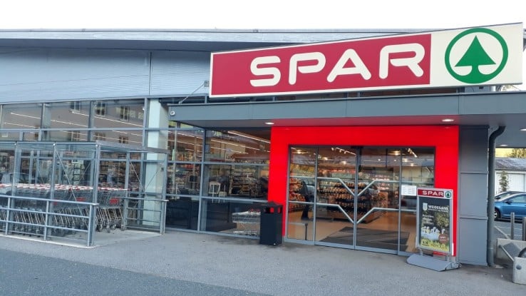 Außenaufnahme der Spar Filiale Salihovic in der Wiener Straße in Kirchschlag in Niederösterreich