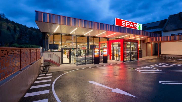 Außenaufnahme der Spar Filiale Prauchner in Ybbsitz