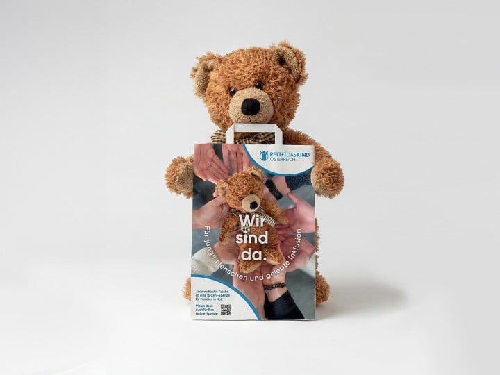 SPAR Tragetasche im "Rettet das Kind-Design"