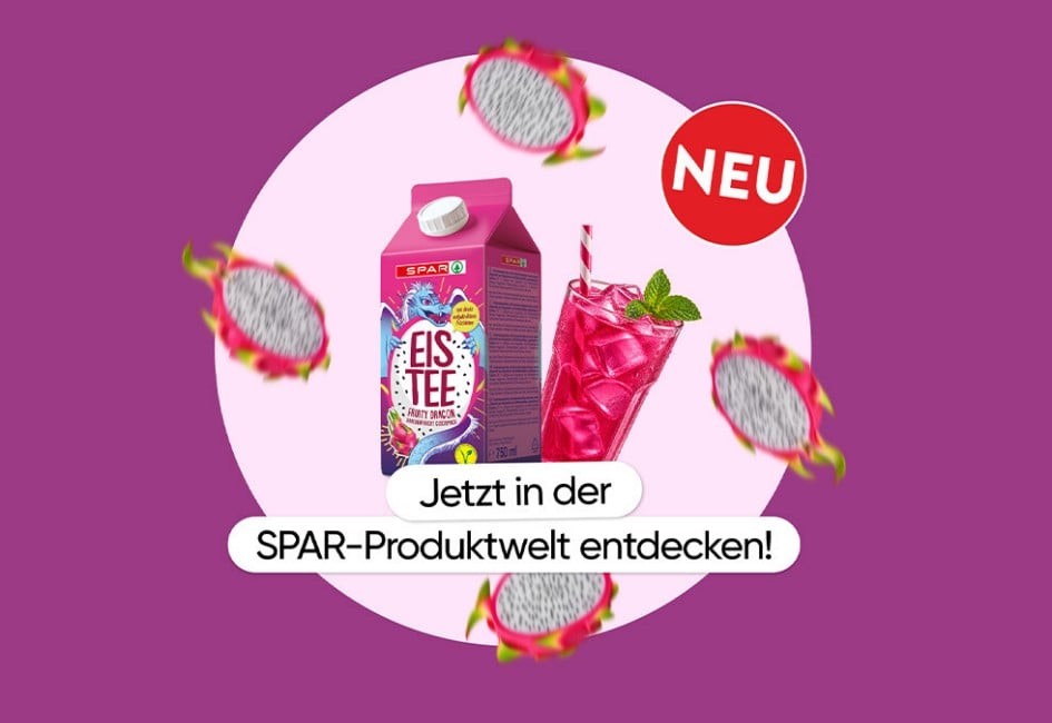 SPAR Eistee Fruity Dragon jetzt in der SPAR-Produktwelt entdecken
