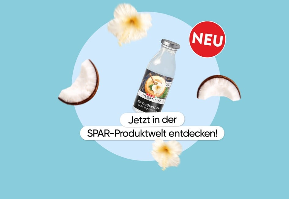 SPAR PREMIUM Bio Kokoswasser jetzt in der Produktwelt entdecken