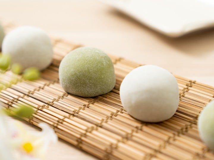 Japanische Matcha Mochis