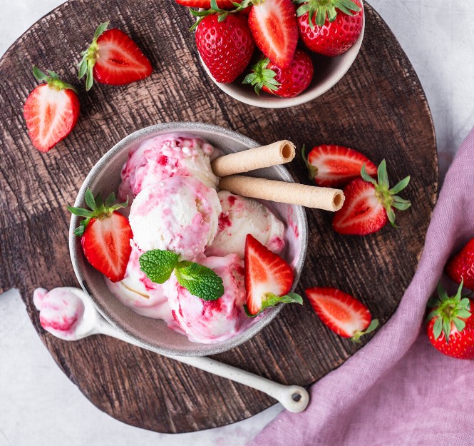 Skyr mit Erdbeeren