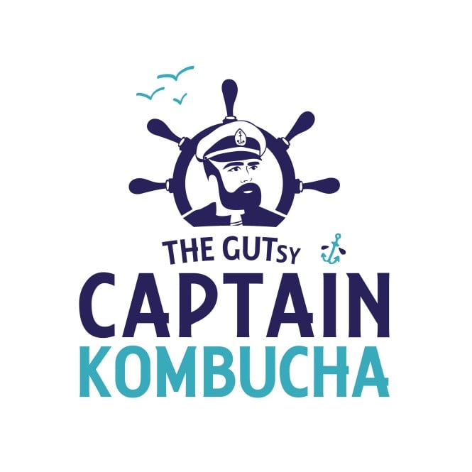 The GUTsy Captain Kombucha, Logo