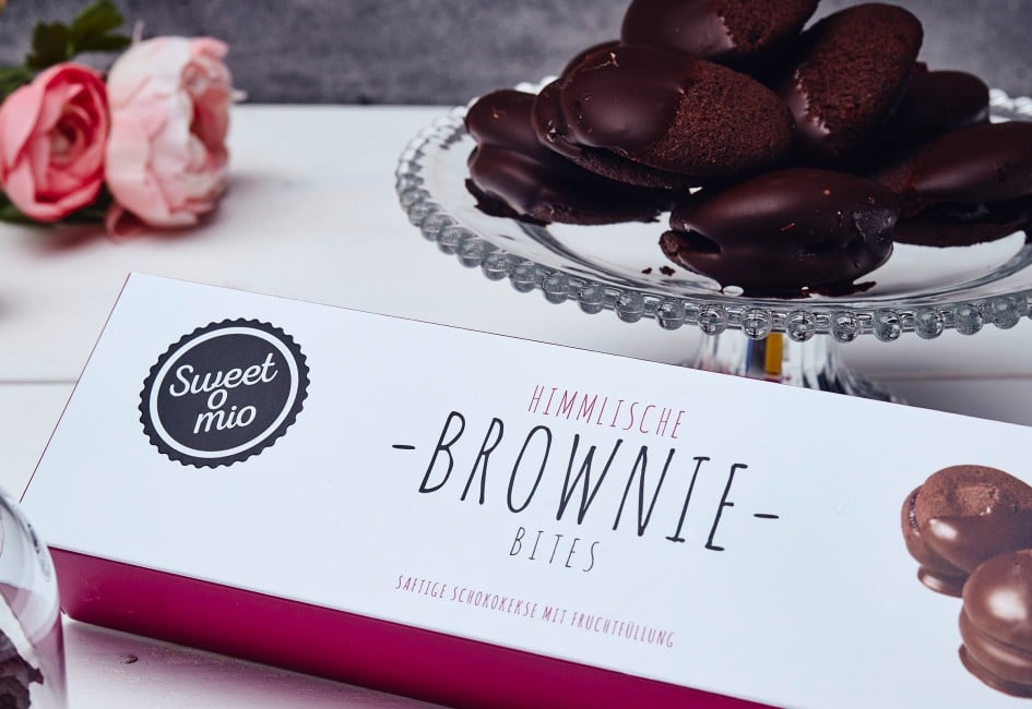 sweetomio brownie bites, Abbildung der Verpackung 