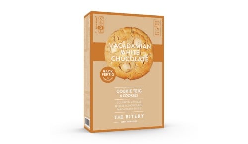The Bitery Macadamian White Chocolate, Cookie Teig, neues Format